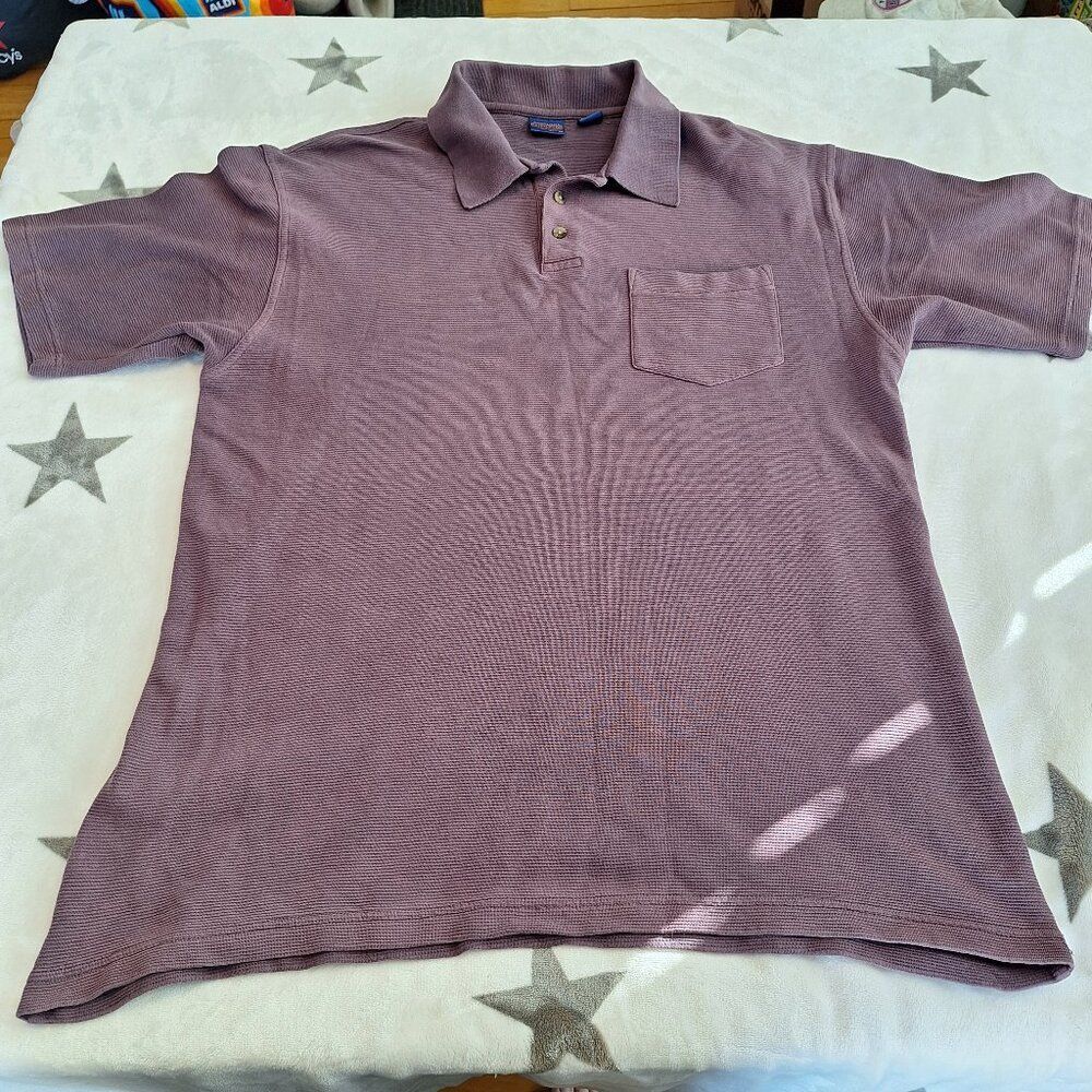 Pendleton Woolen Mills Polo Shirt‎ Men’s M Purple Short Sleeve Pocket Cotton